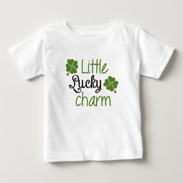 Camiseta de Bebê Infantil Pequeno Amuleto da Sorte (Frente)
