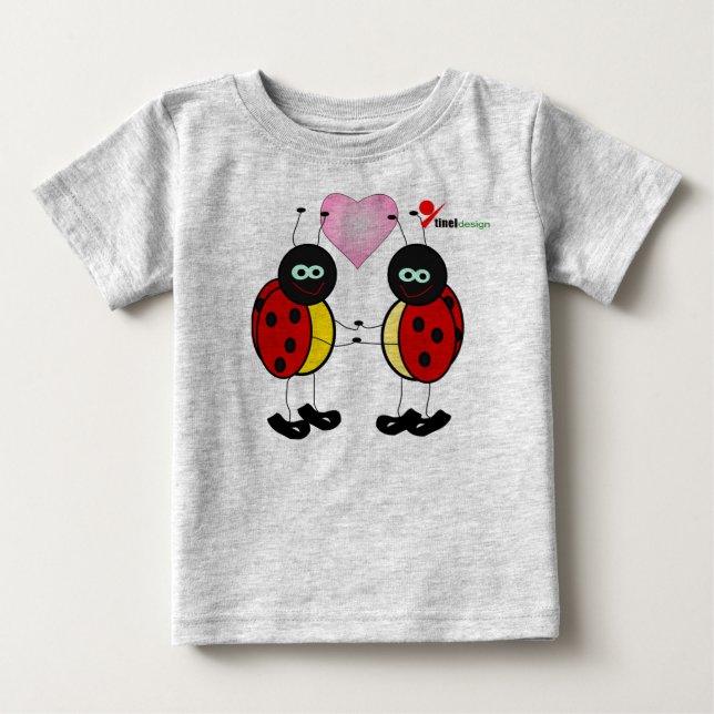 Camiseta de Bebê Joaninha Fofa (Frente)