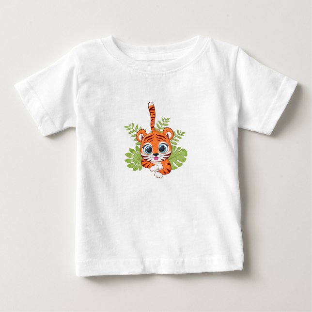 Camiseta de Bebê Leão Fofo (Frente)