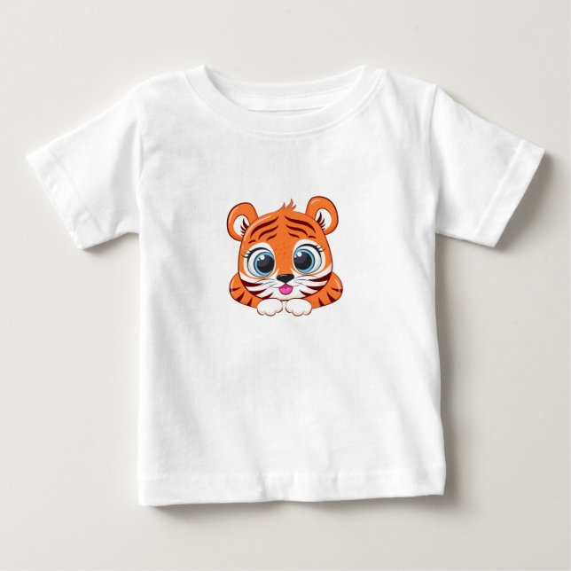 Camiseta de Bebê Leão Fofo (Frente)