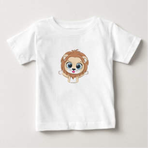 Camiseta de Bebê Leão Fofo