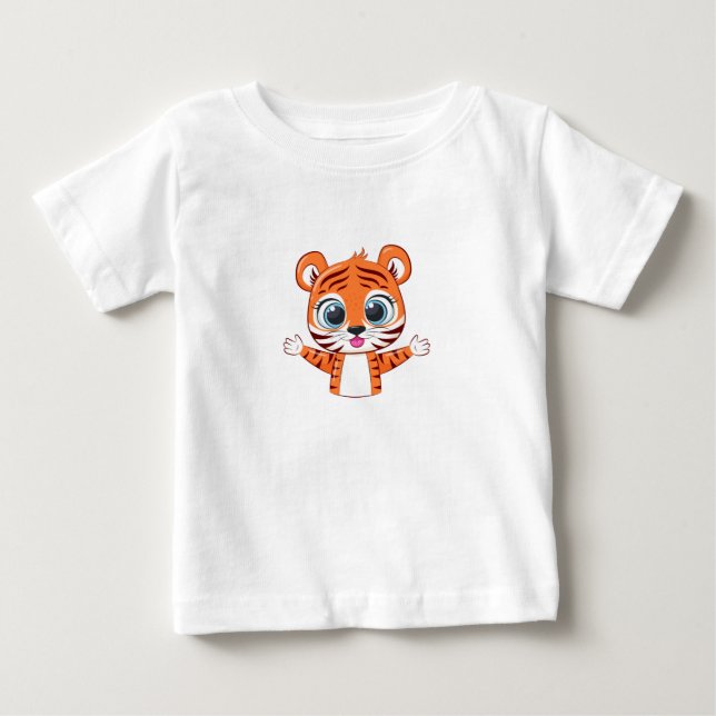 Camiseta de Bebê Leão Fofo (Frente)