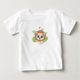 Camiseta de Bebê Leão Fofo