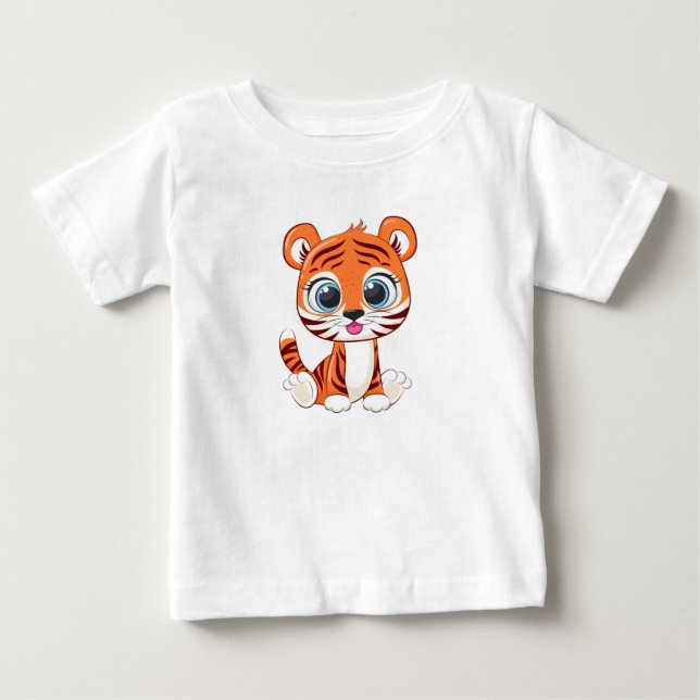 Camiseta de Bebê Leão Fofo (Frente)