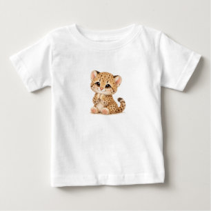 Camiseta de Bebê Leopardo – Bebês Malhados e Listr