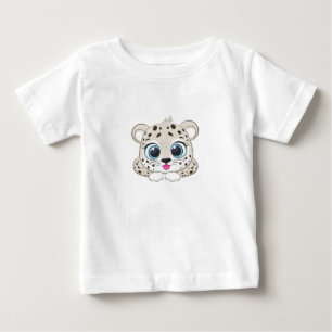 Camiseta de Bebê Leopardo Fofo