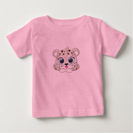 Camiseta de Bebê Leopardo Fofo
