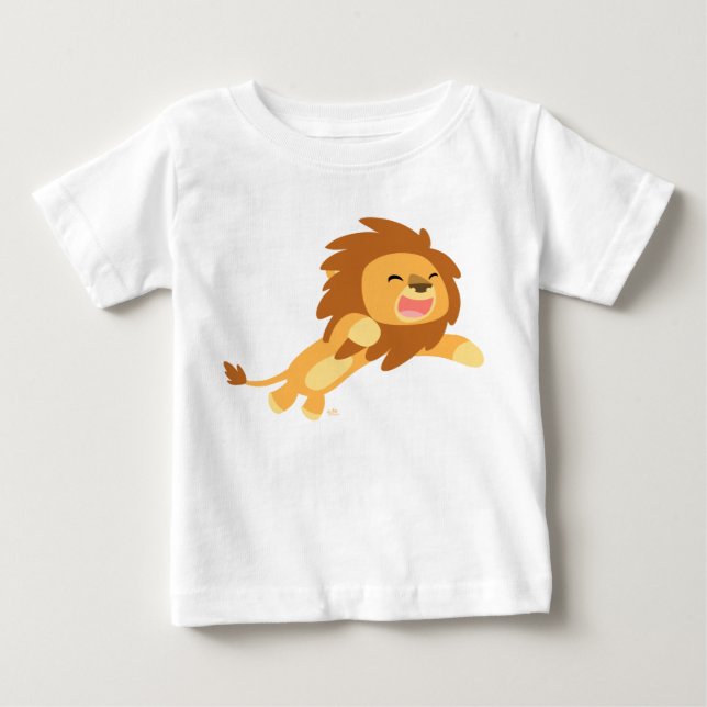 Camiseta de Bebê Lion de Cartoon Feliz (Frente)