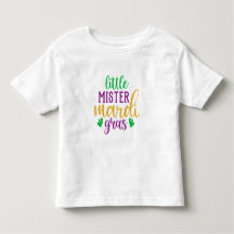 Camiseta de bebê Little Mister Mardi Gras