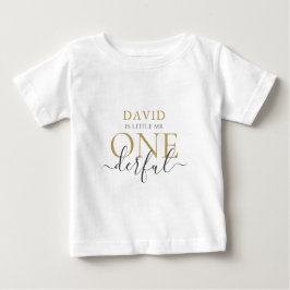 Camiseta de Bebê Little Mr ONEderful Personalizada