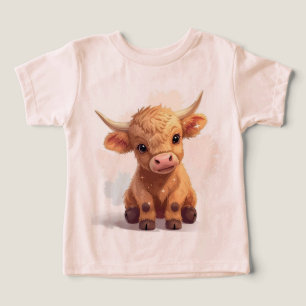 Camiseta de Bebê Macia e Estilosa com um Boi Feliz