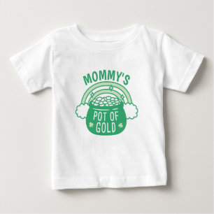 Camiseta de Bebê Mamãe Bonita Pote de Ouro