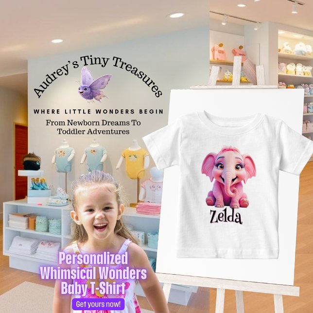 Camiseta de Bebê Maravilhas Caprichosas Personaliz (Criador carregado)