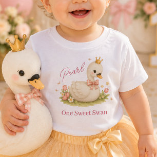 Camiseta de Bebê Menina 1º Aniversário One Sweet S