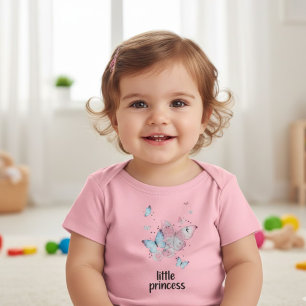 Camiseta de Bebê Menina Borboleta Princesinha Fofa