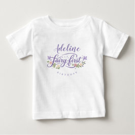 Camiseta de Bebê Menina de Primeiro Aniversário Fa