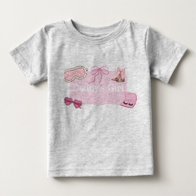 Camiseta de Bebê Menina do Papai (Frente)