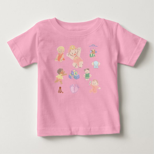 Camiseta de Bebê Menina Fofa – Blusa de Bebê Macia (Frente)