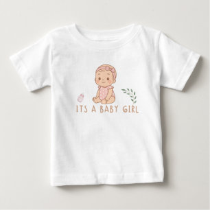 Camiseta de Bebê Menina Fofa – Macia e Elegante