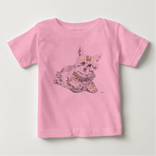 Camiseta de Bebê Menina "Gatinho"