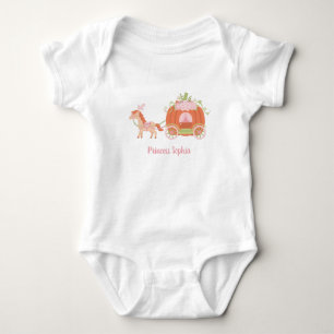 Camiseta de Bebê Menina Princesa com Carruagem de