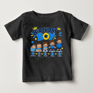 Camiseta de Bebê Menino Aniversariante