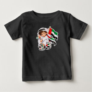 Camiseta de Bebê Menino de Futebol da Bandeira dos
