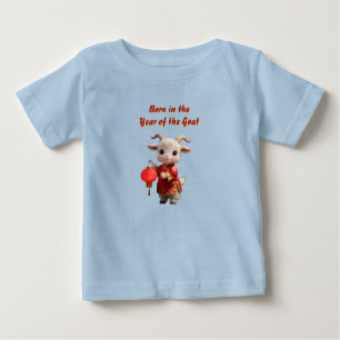 Camiseta de Bebê Nascido no Ano do Bode