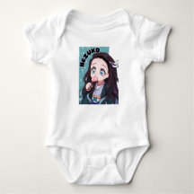 camiseta de bebê nezuko anime