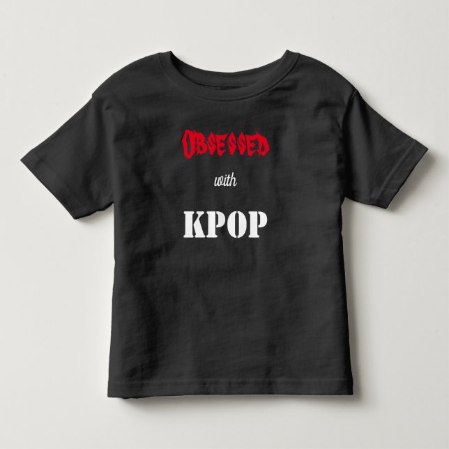 Camiseta de Bebê Obssessionada com KPOP (Frente)