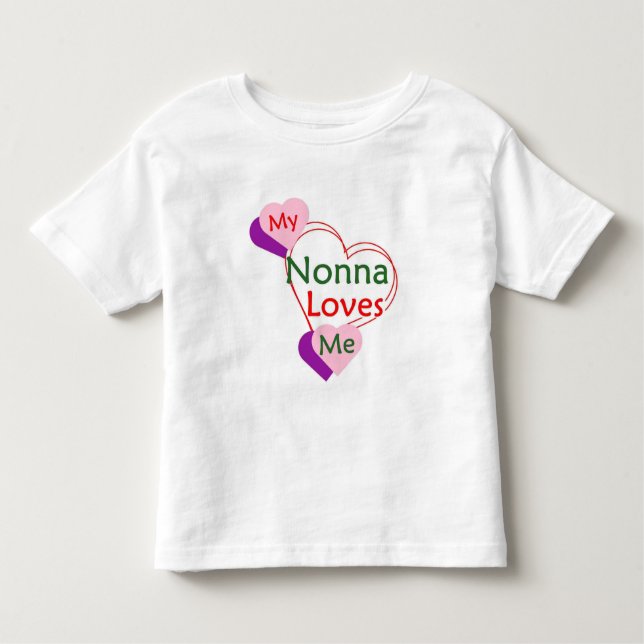 Camiseta de bebé ou criança: Nonna me ama (Frente)