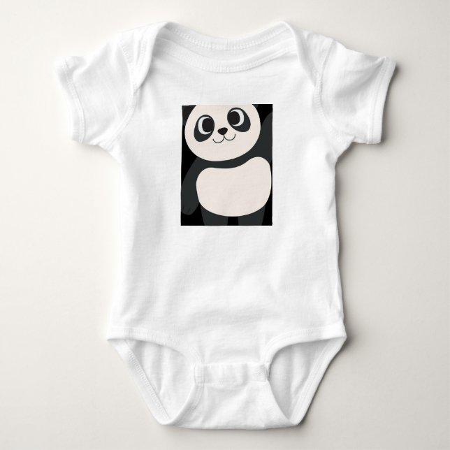 Camiseta de bebê panda fofinho 👶😇 (Frente)
