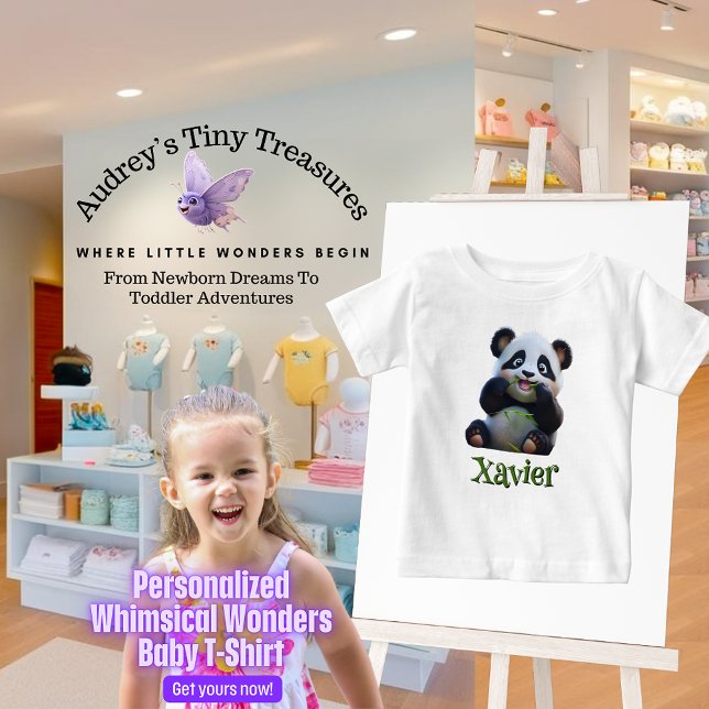Camiseta de Bebê Panda Maravilhas Caprichosas Pers (Criador carregado)