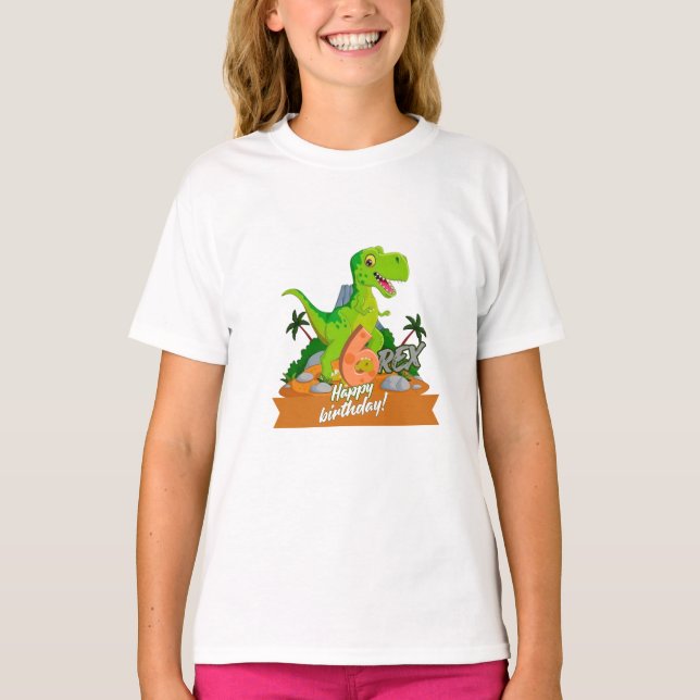 Camiseta de Bebê para Aniversário de 6 anos com Di (Frente)