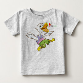 Camiseta de Bebê Pato Adorável