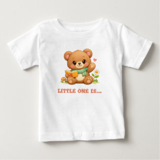 Camiseta de Bebê Pequeno É|Urso Leitor de Contos d