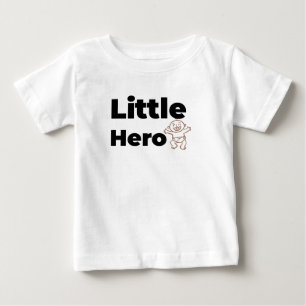 camiseta de bebê pequeno herói