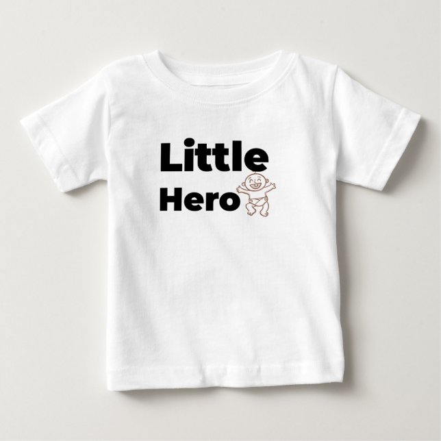 camiseta de bebê pequeno herói (Frente)