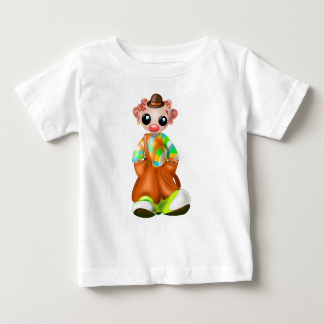 Camiseta de Bebê Pequeno Palhaço (Frente)