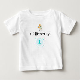 Camiseta de bebê personalizada com primeiro aniver
