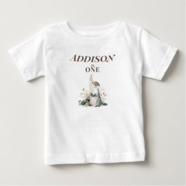 Camiseta de Bebê Personalizada Otterl 1º Aniversár