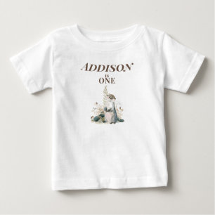 Camiseta de Bebê Personalizada Otterl 1º Aniversár