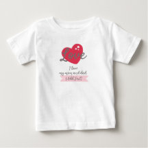 Camiseta de Bebê Personalizável "Eu Amo Meu Papai
