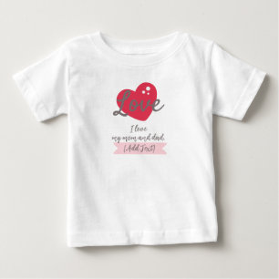 Camiseta de Bebê Personalizável "Eu Amo Meu Papai