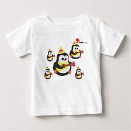 Camiseta de Bebê Pinguim Adorável