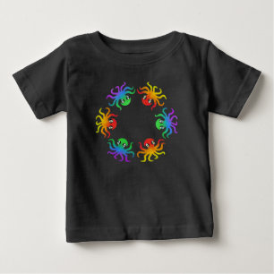 Camiseta de Bebê - Polvo Gradiente (vívido)