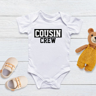 Camiseta de Bebê Preto e Branco Cousin Crew