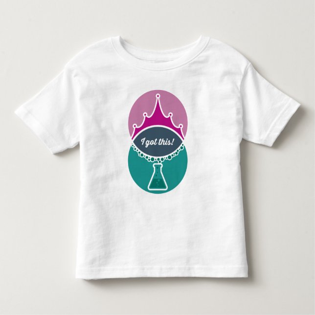 Camiseta de Bebê Science Princess (Muda) (Frente)