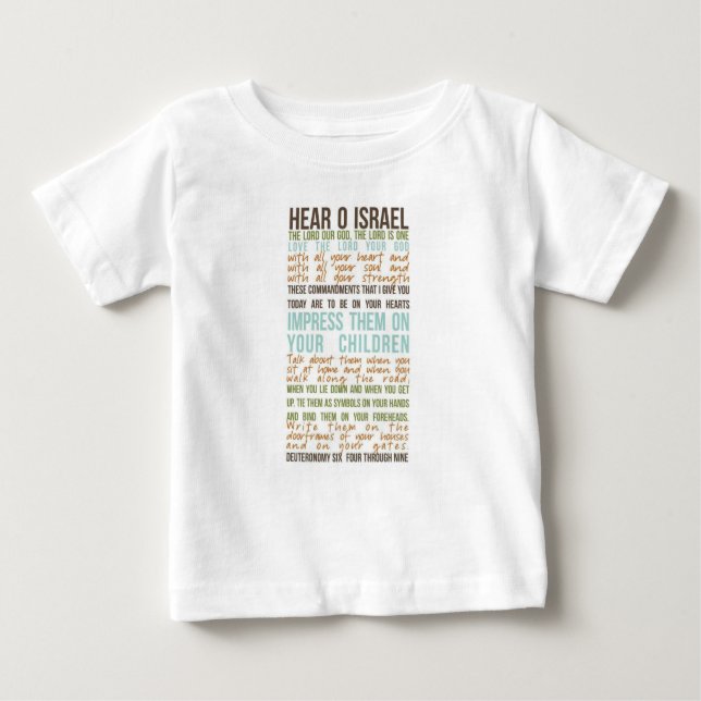 Camiseta de bebê Shema (Frente)