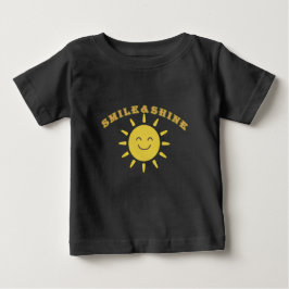 Camiseta de Bebê Sol Sorridente Fofo